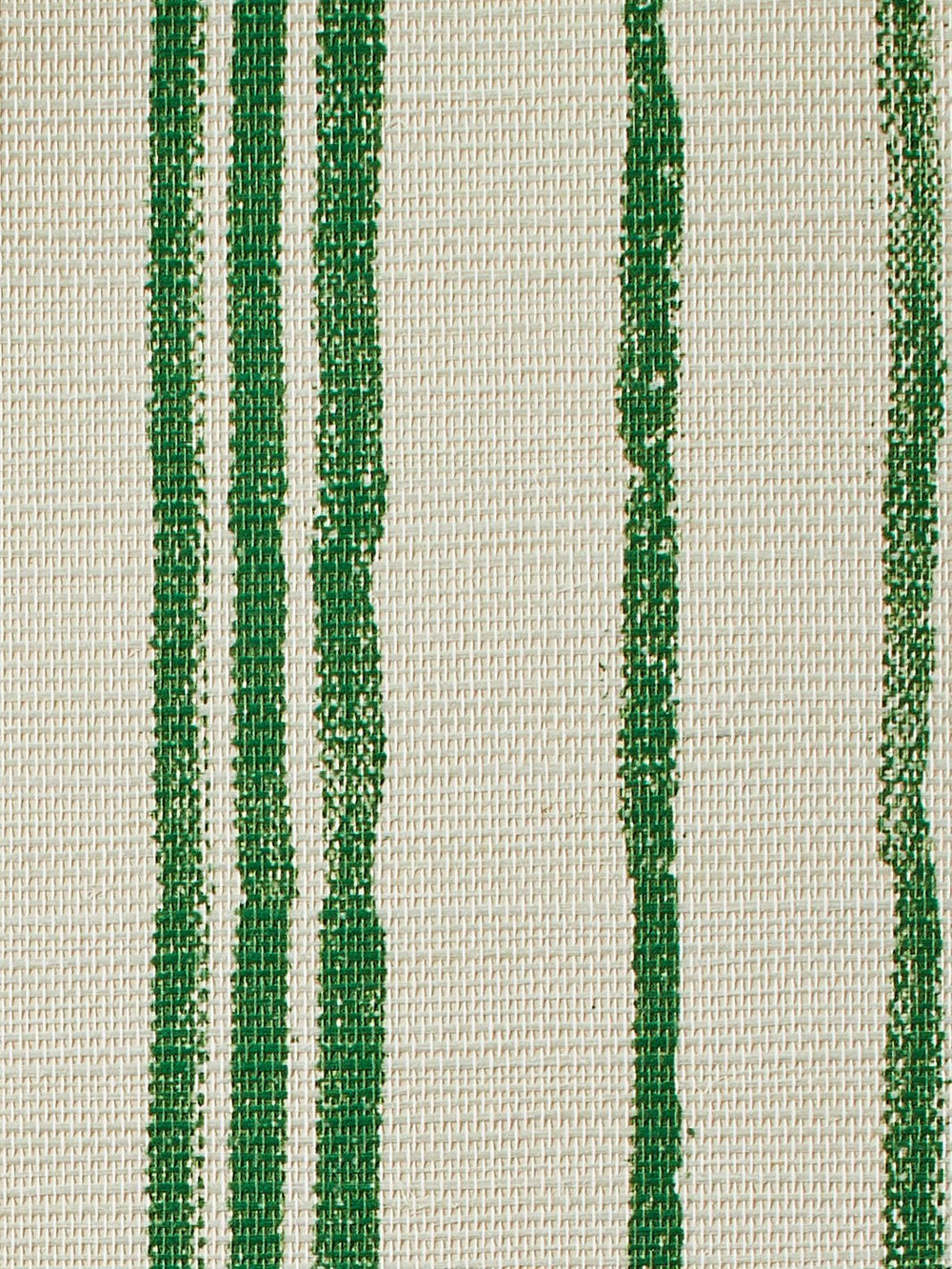 painted stripes green grasscloth