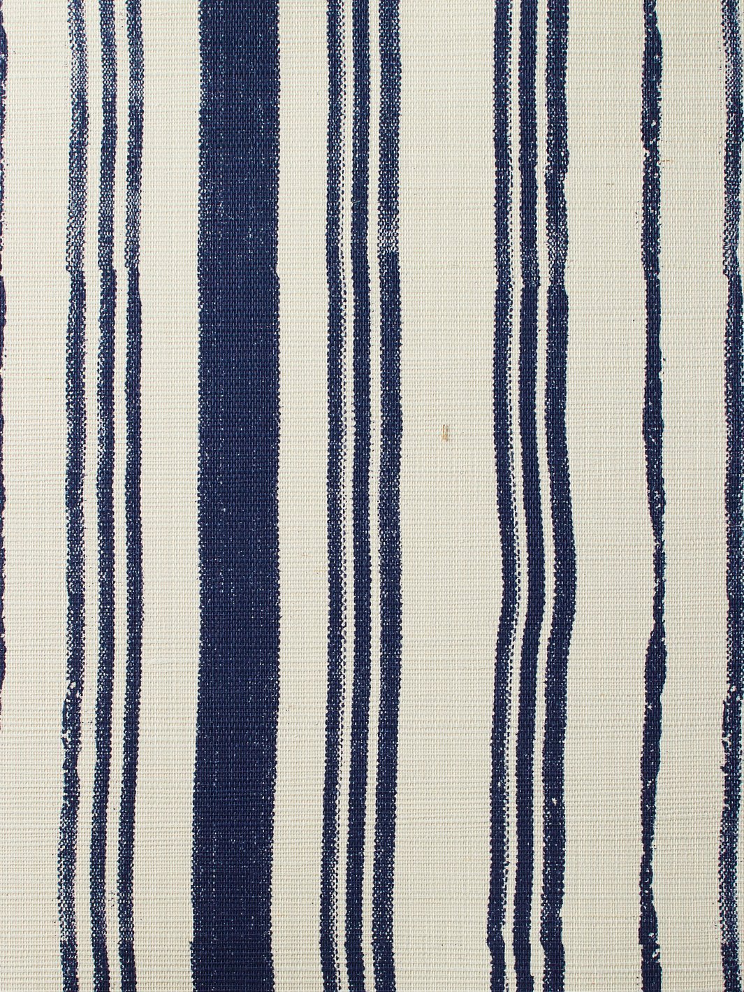 'Painted Stripes' Grasscloth' Wallpaper by Nathan Turner - Navy
