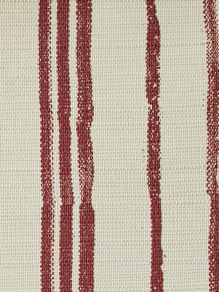 painted stripes rust grasscloth