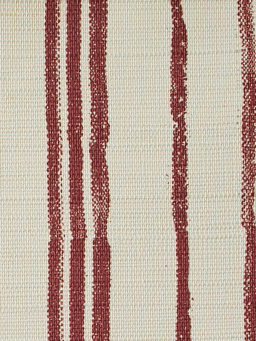'Painted Stripes' Grasscloth' Wallpaper by Nathan Turner - Rust