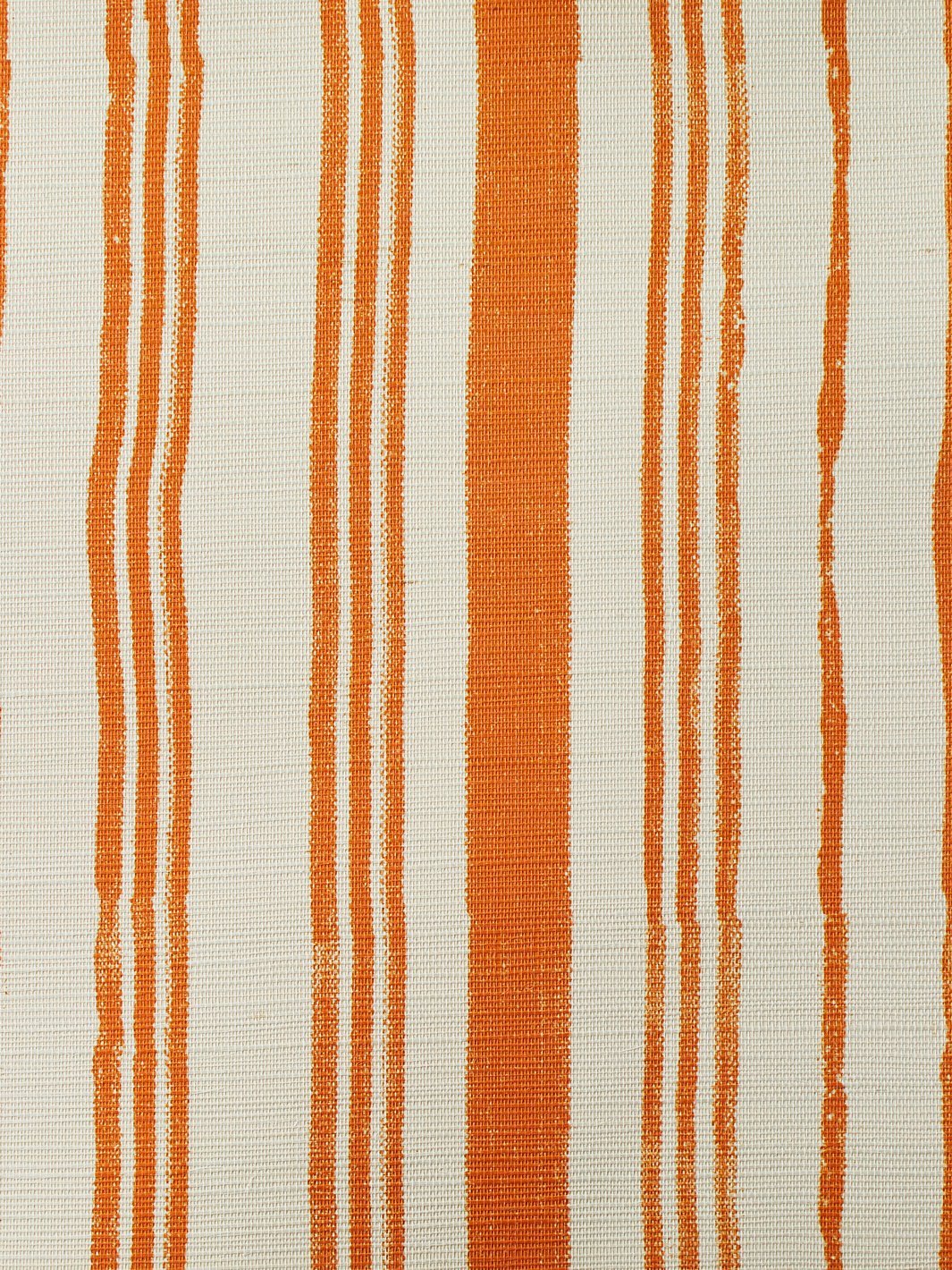 painted stripes terracotta grasscloth