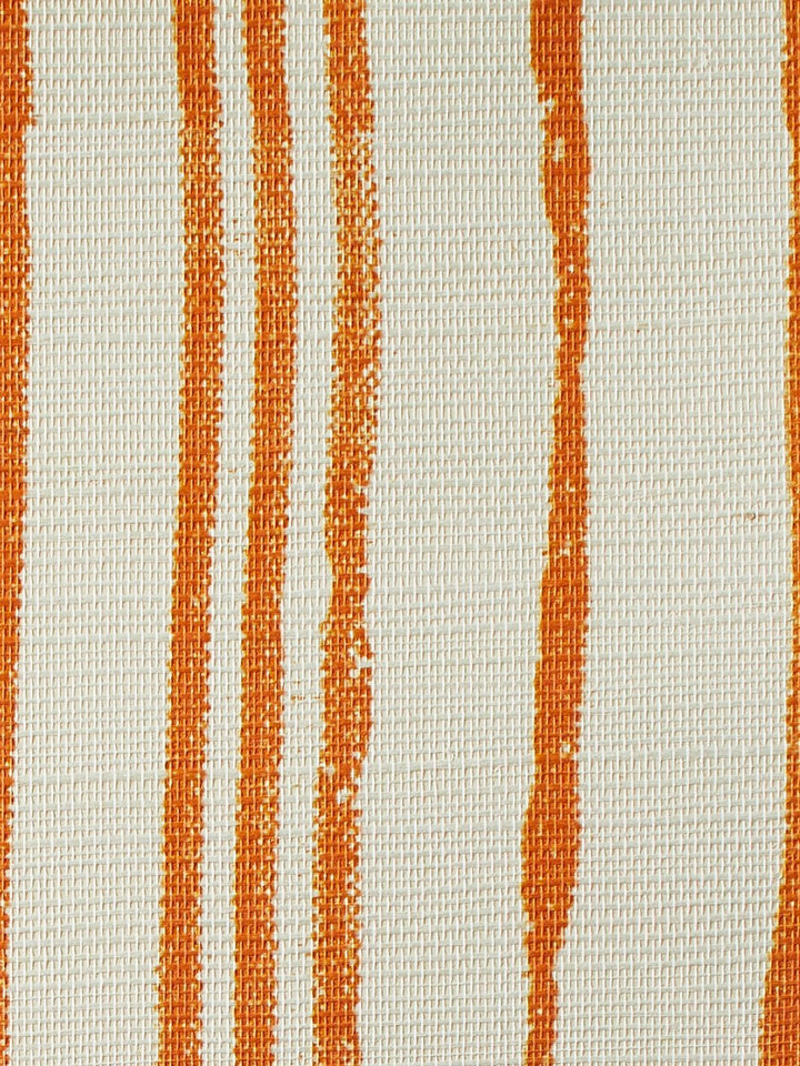 painted stripes terracotta grasscloth