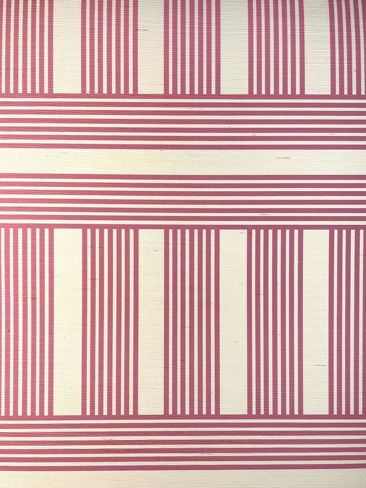 roman holiday grid grasscloth wallpaper by barbie berry