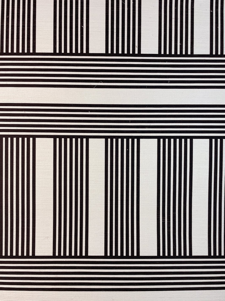 roman holiday grid grasscloth wallpaper by barbie black