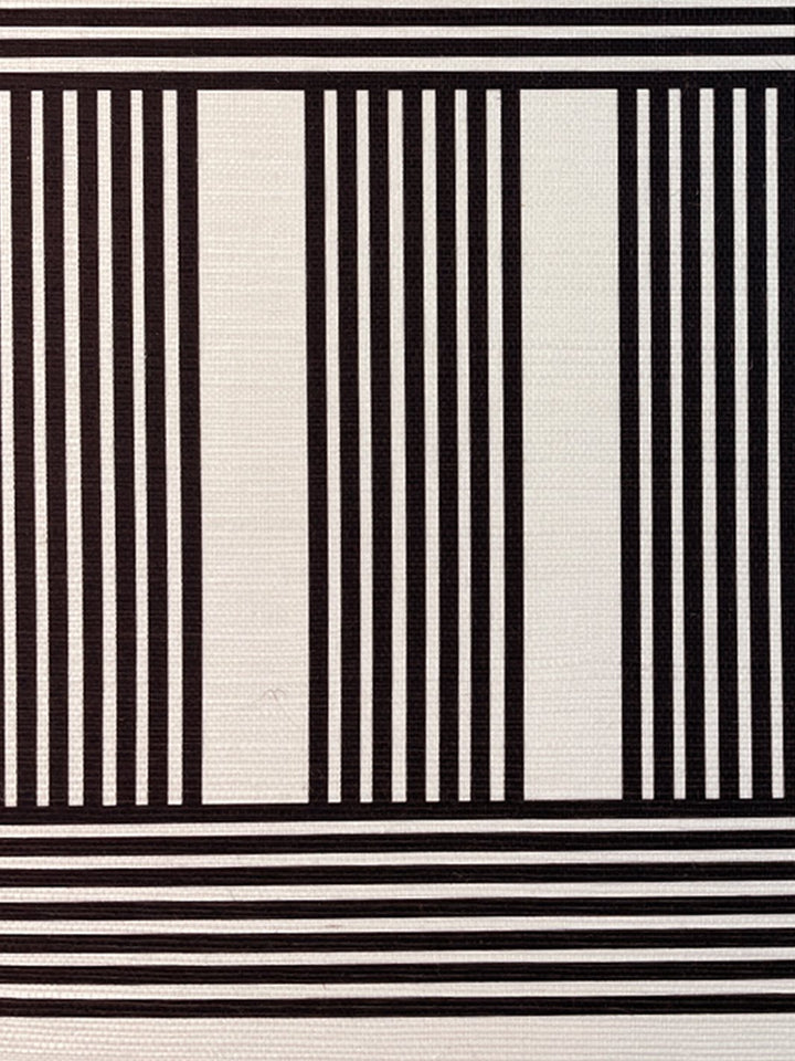 roman holiday grid grasscloth wallpaper by barbie black