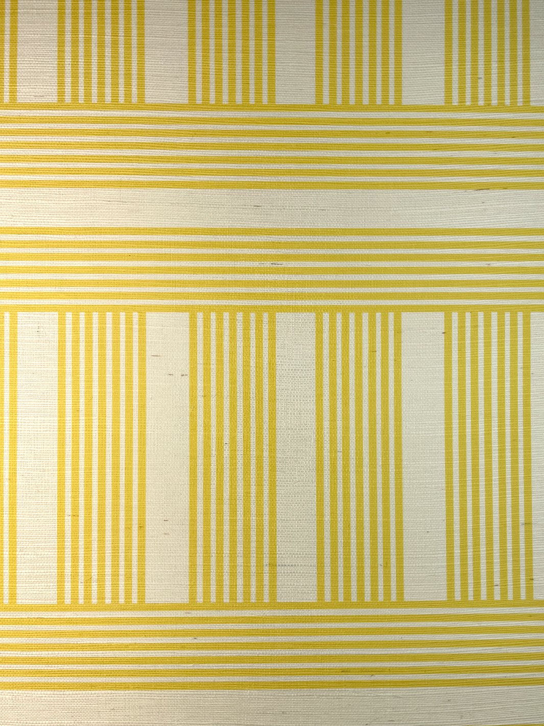 'Roman Holiday Grid' Grasscloth' Wallpaper by Barbie™ - Daffodil