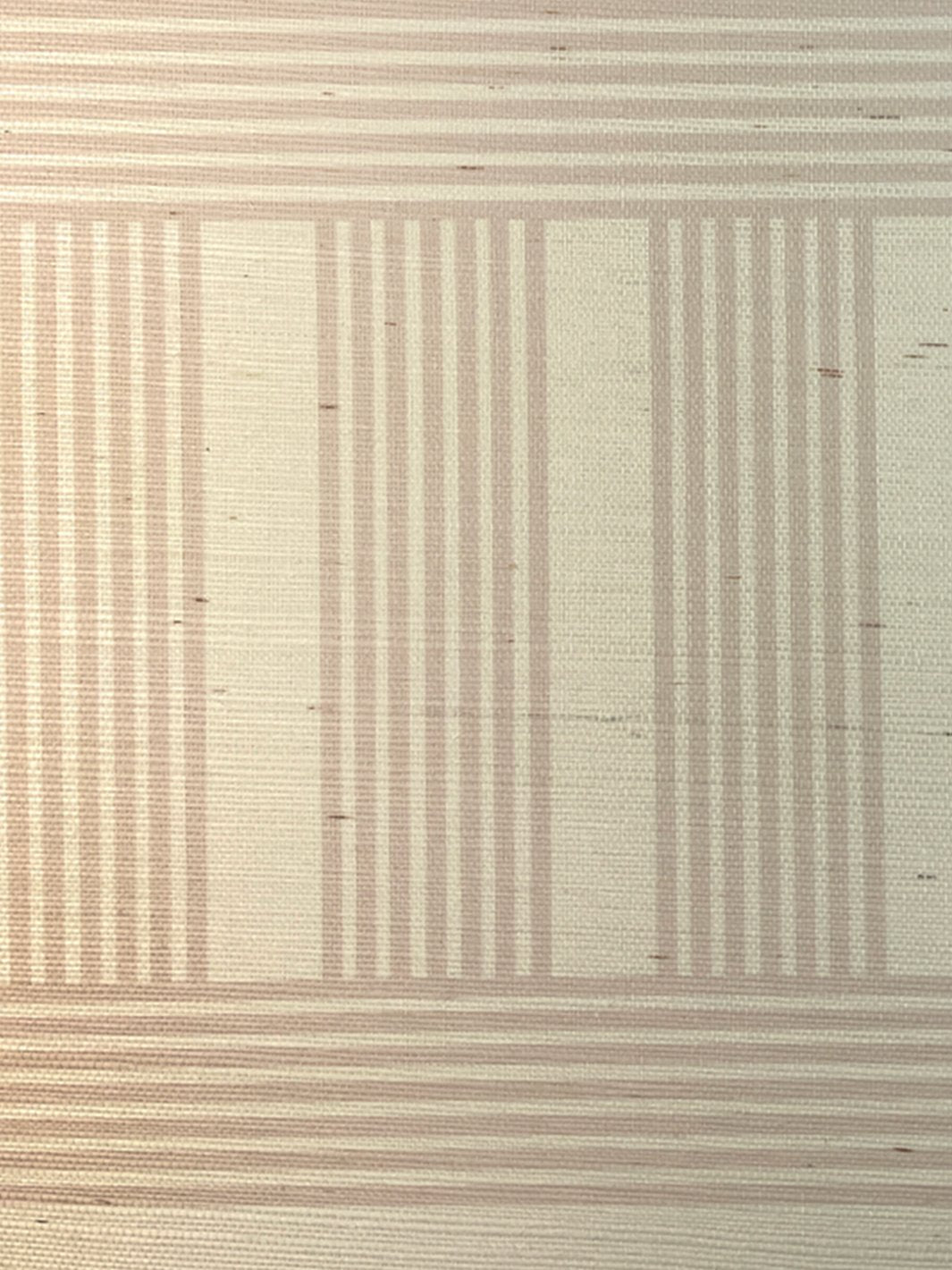 'Roman Holiday Grid' Grasscloth' Wallpaper by Barbie™ - Oyster