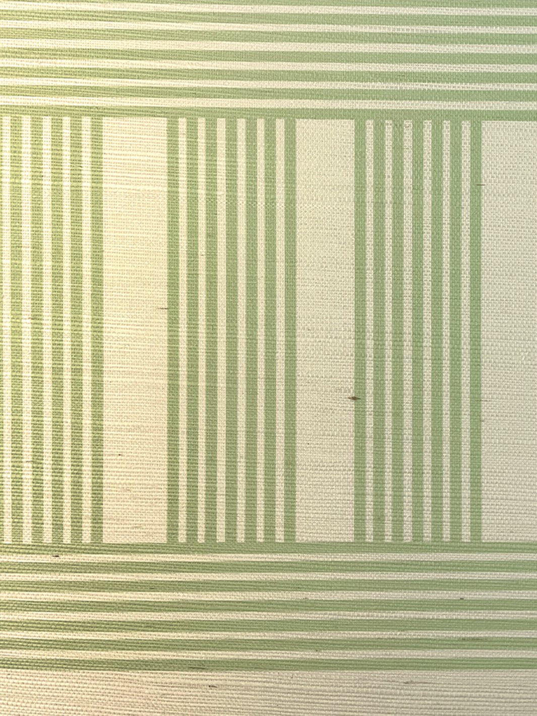 'Roman Holiday Grid' Grasscloth' Wallpaper by Barbie™ - Spring Green