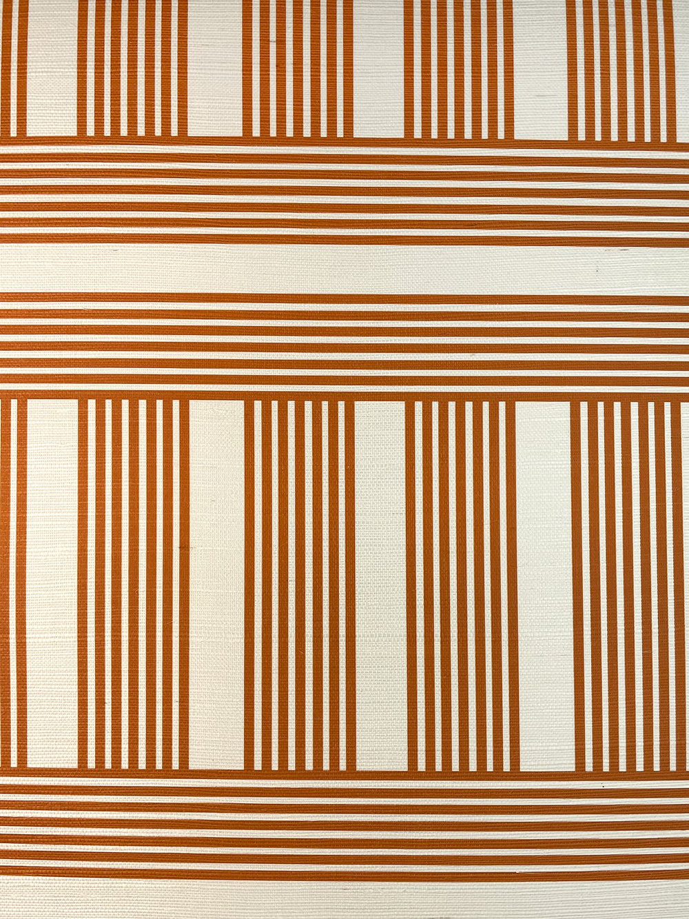 roman holiday grid grasscloth wallpaper by barbie terracotta