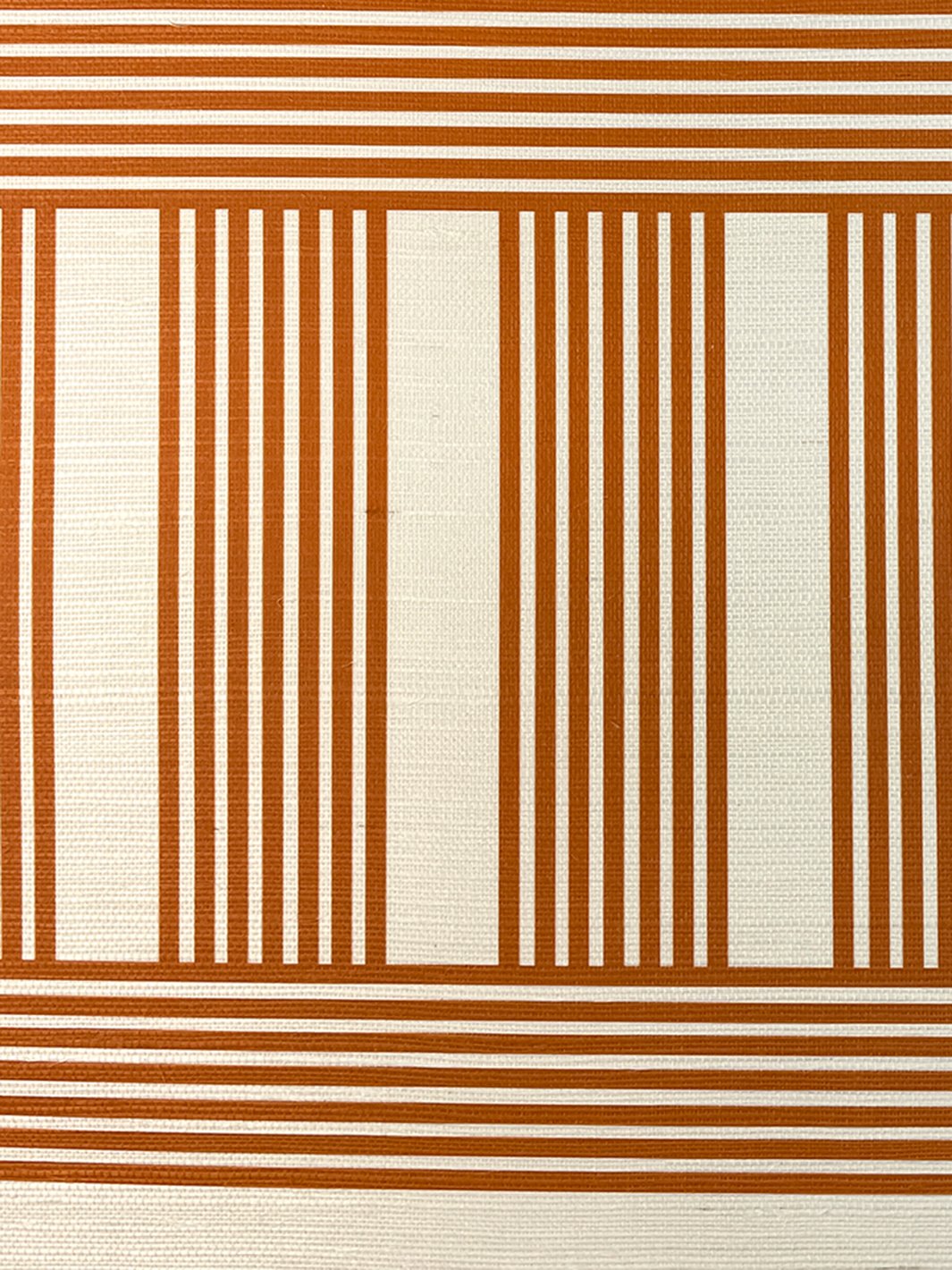 roman holiday grid grasscloth wallpaper by barbie terracotta