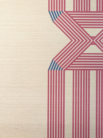 'Roman Holiday Key' Grasscloth' Wallpaper by Barbie™ - Lip Gloss