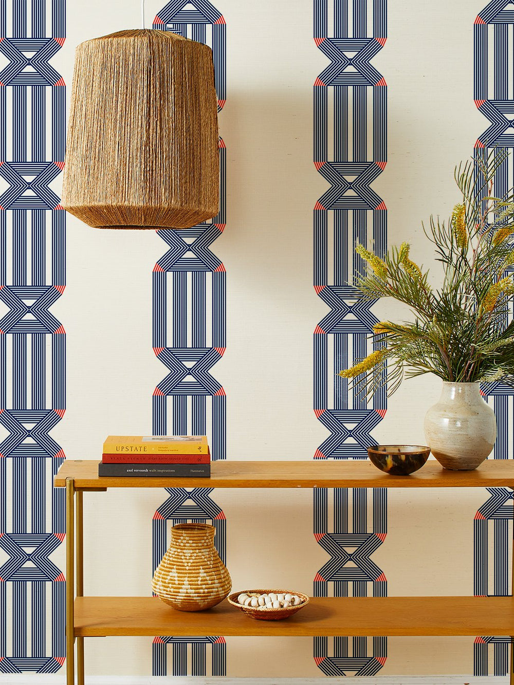 roman holiday key grasscloth wallpaper by barbie navy