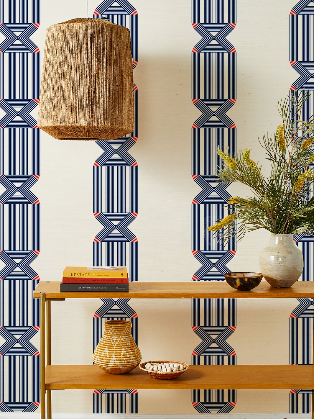 roman holiday key grasscloth wallpaper by barbie navy