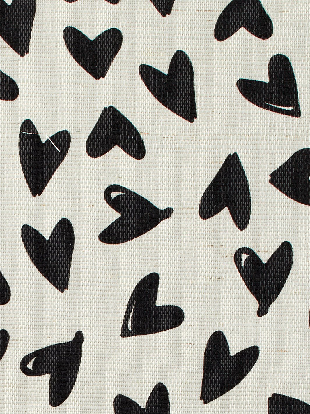 scattered hearts black grasscloth