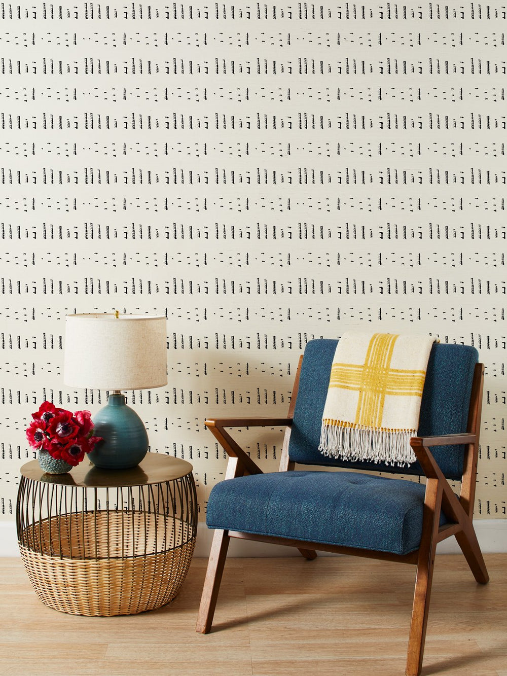 stitch black grasscloth