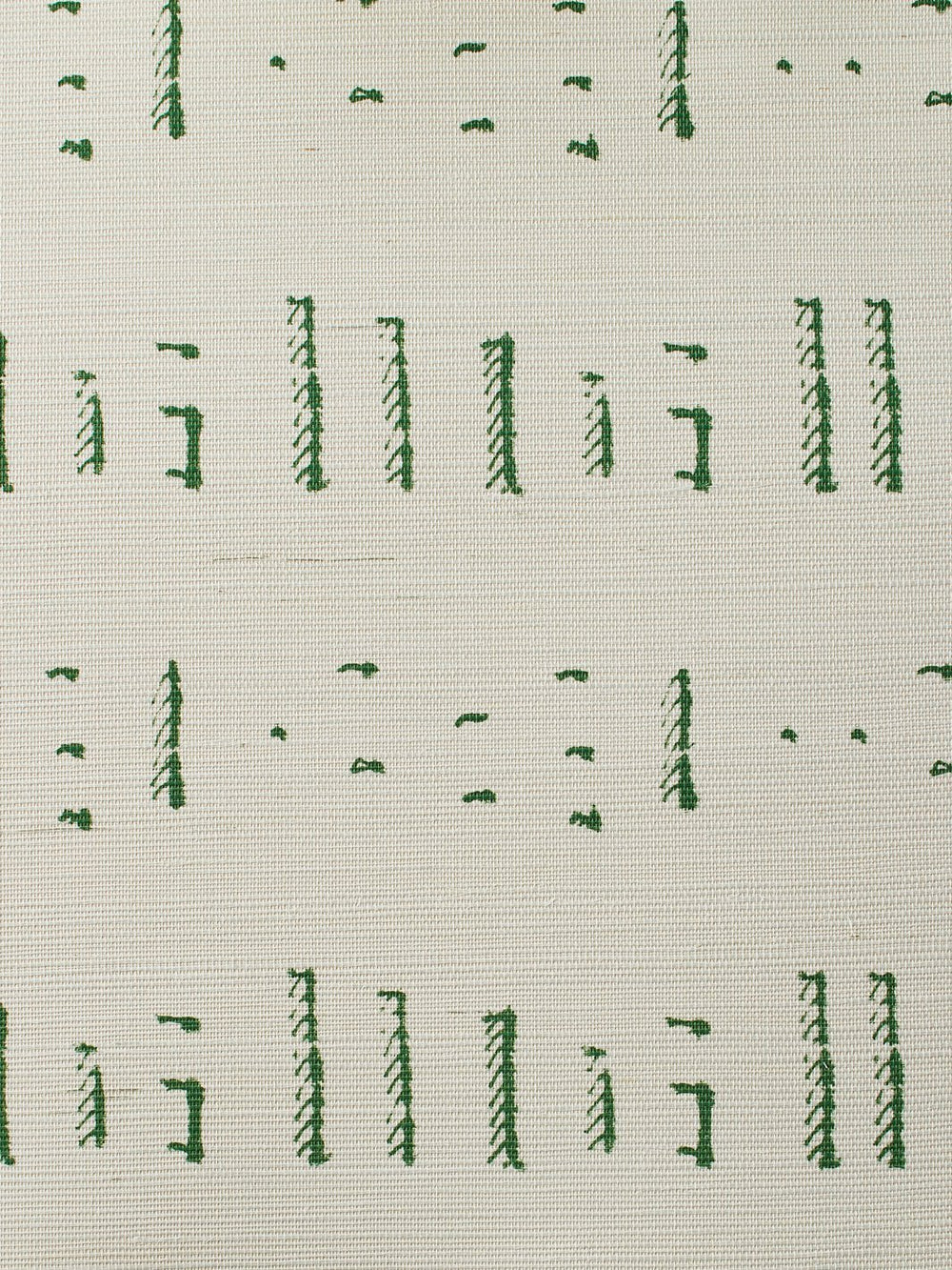 stitch green grasscloth