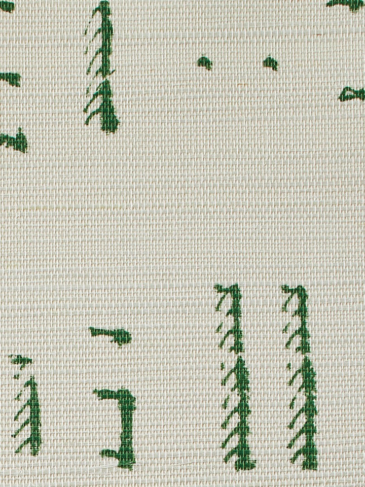 stitch green grasscloth