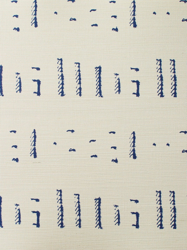 stitch navy grasscloth