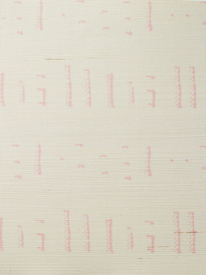 stitch pink grasscloth