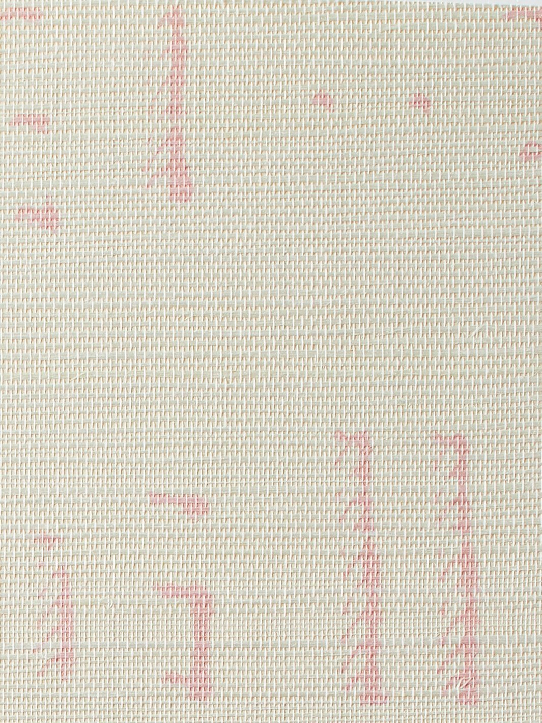 'Stitch' Grasscloth' Wallpaper by Nathan Turner - Pink