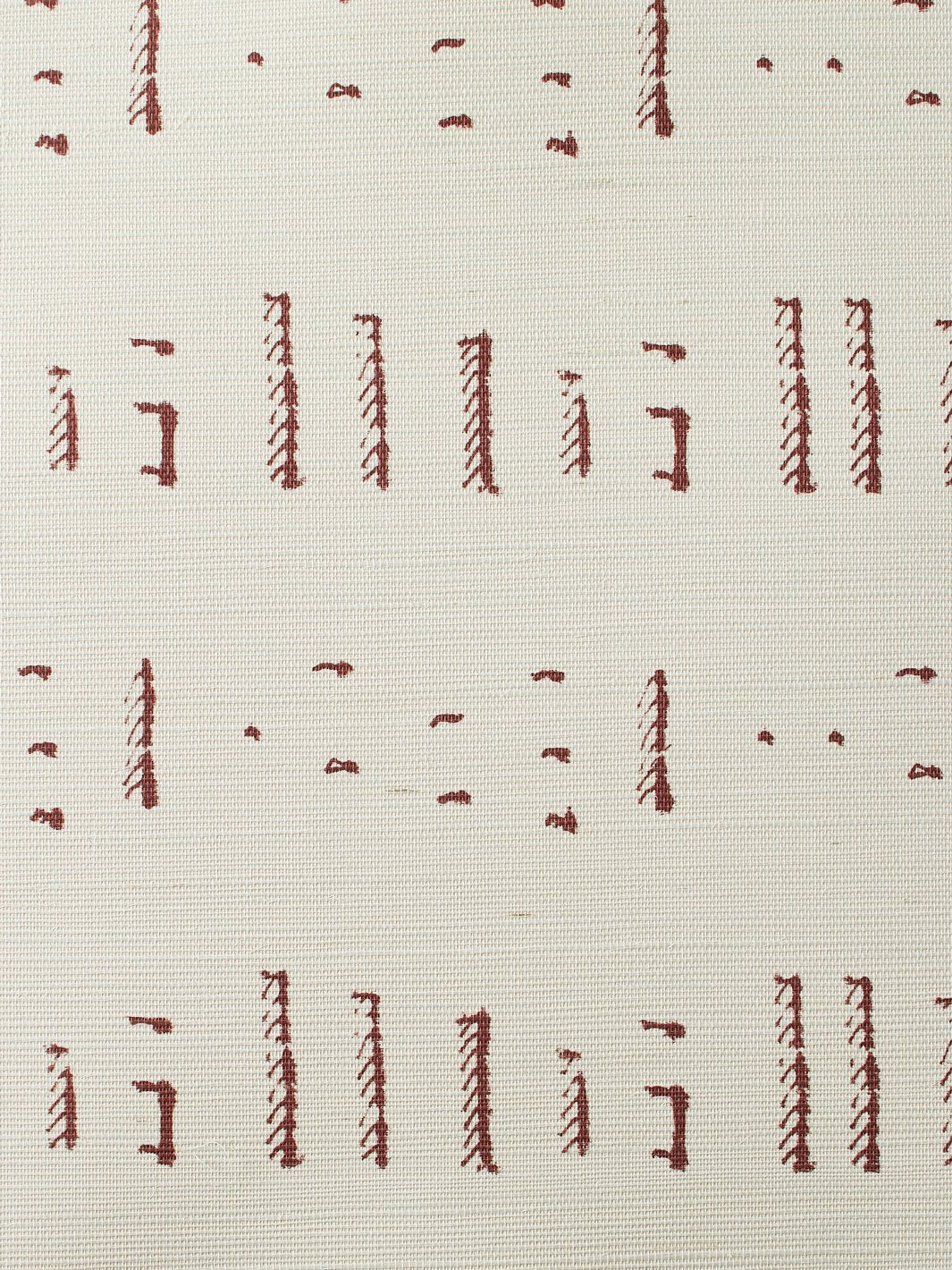 stitch rust grasscloth