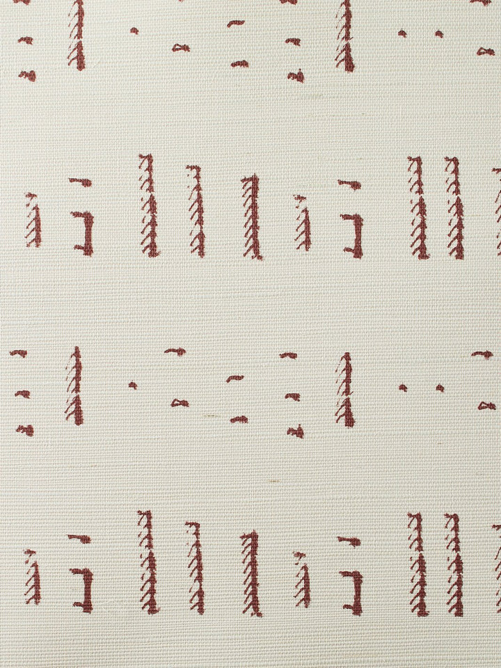 stitch rust grasscloth