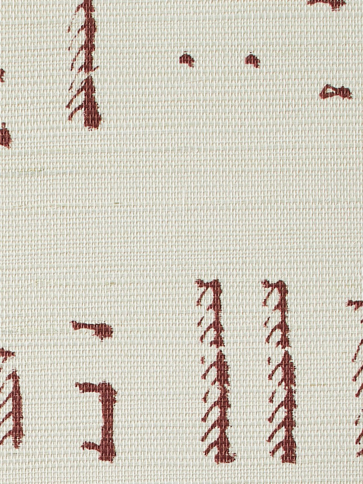 stitch rust grasscloth