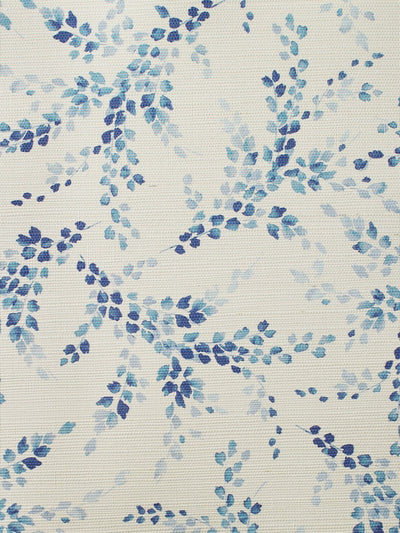 'Sweet Caroline' Grasscloth' Wallpaper by Wallshoppe - Blue