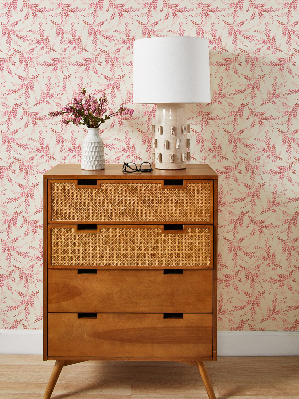 sweet caroline rose grasscloth