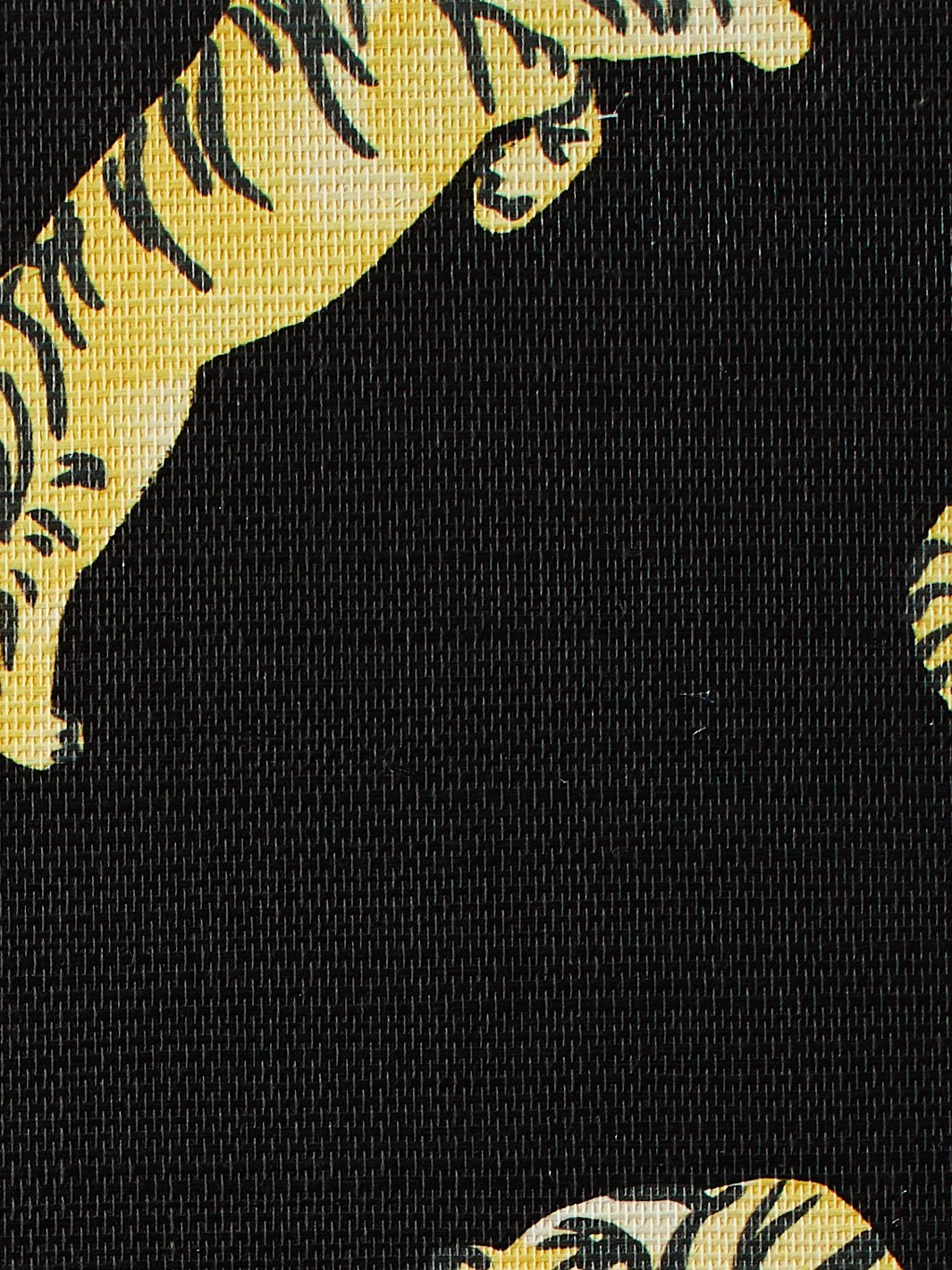 tigers black grasscloth