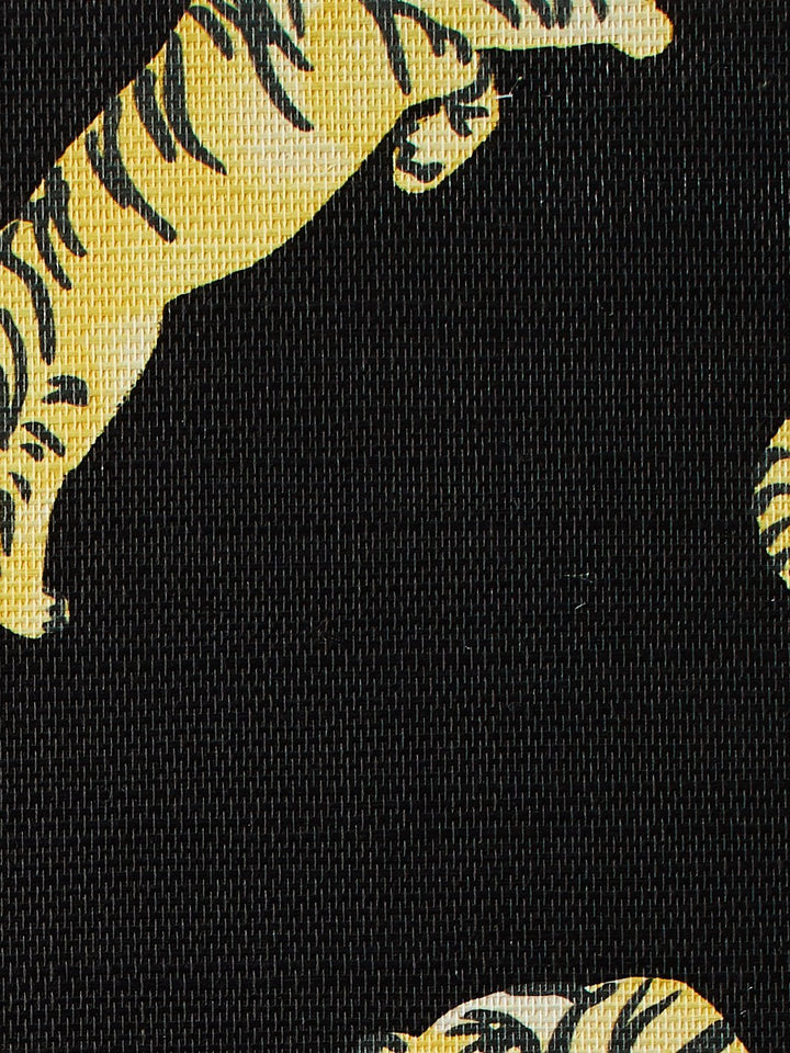 tigers black grasscloth