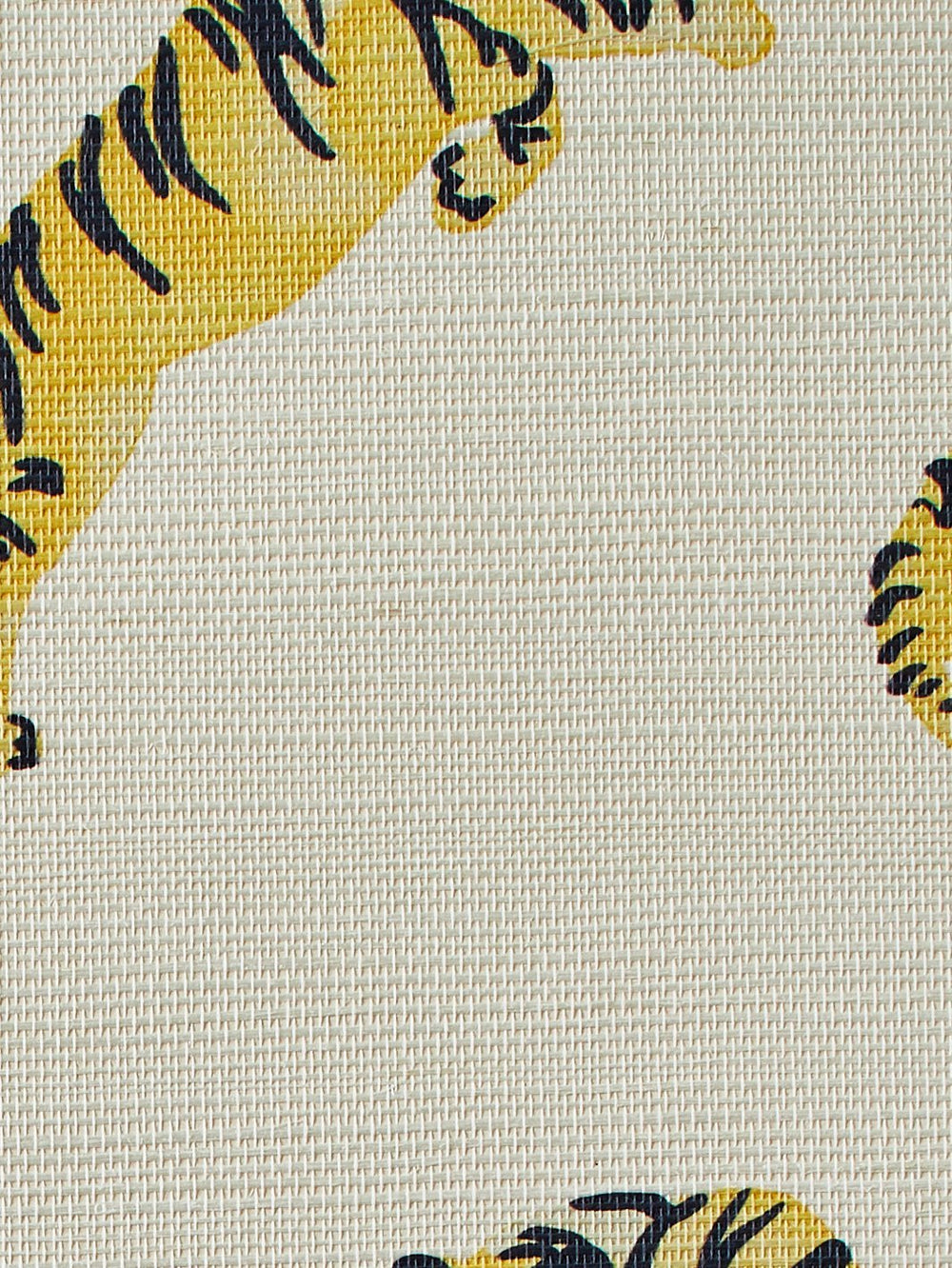 tigers white grasscloth