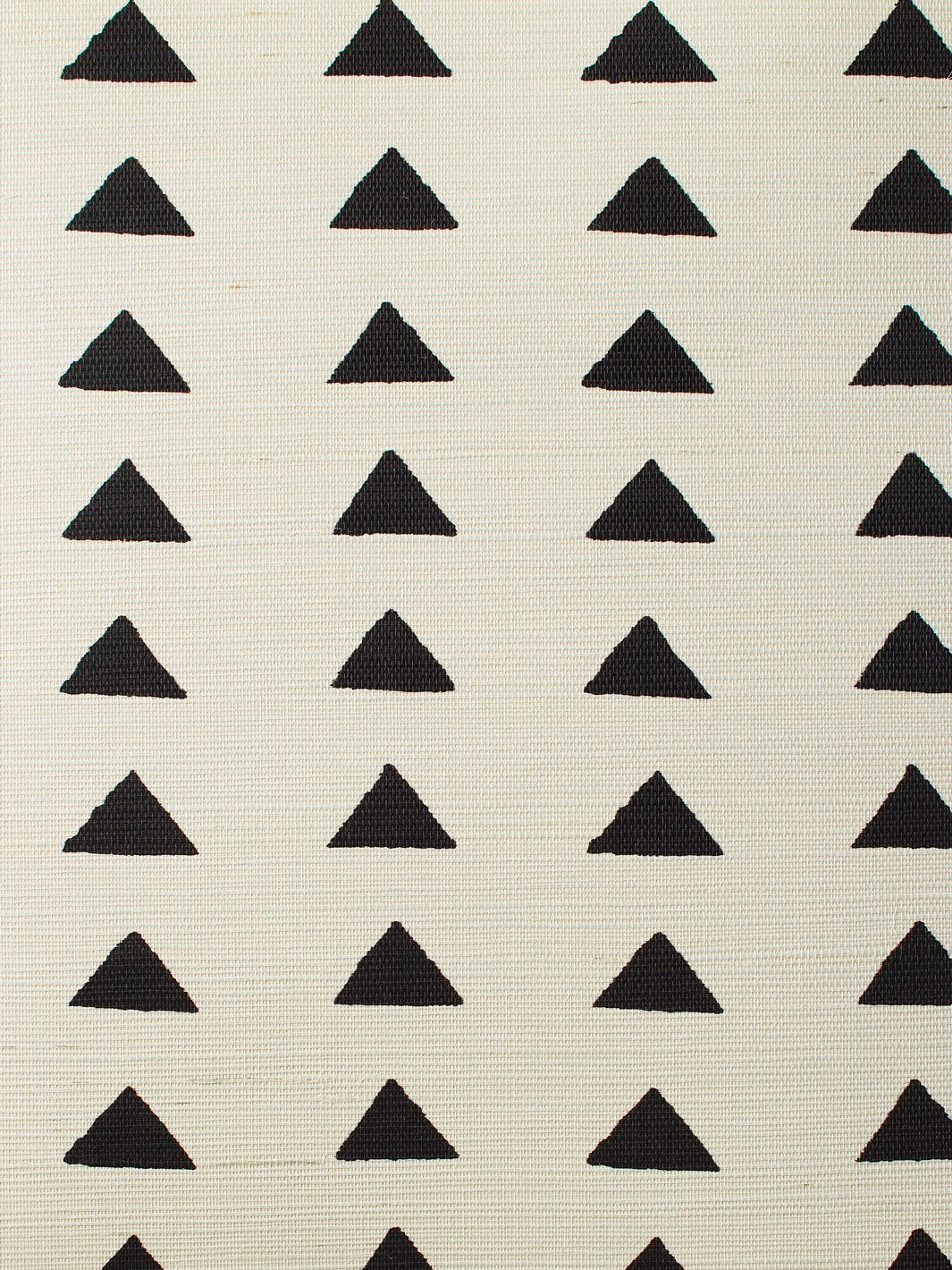triangles black grasscloth