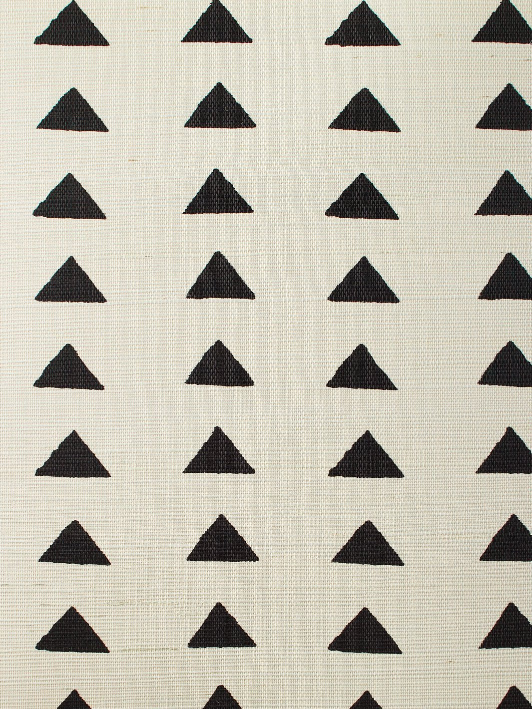 'Triangles' Grasscloth' Wallpaper by Nathan Turner - Black