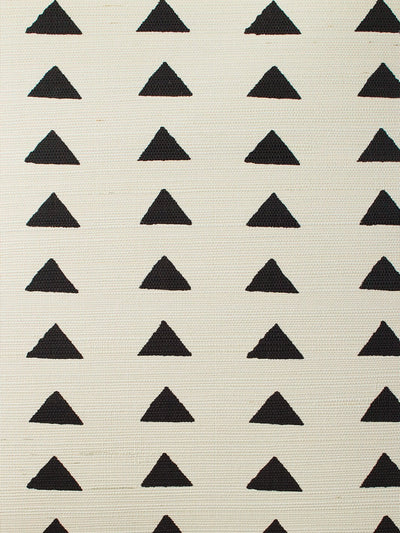 triangles black grasscloth