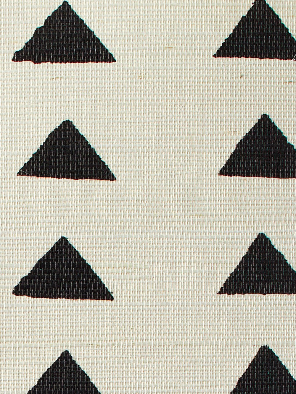 triangles black grasscloth