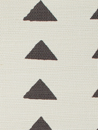 'Triangles' Grasscloth' Wallpaper by Nathan Turner - Chocolate