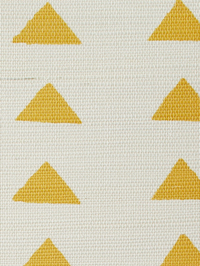'Triangles' Grasscloth Wallpaper by Nathan Turner - Gold