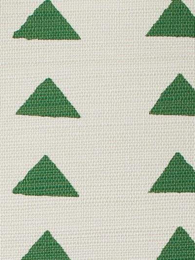 triangles green grasscloth