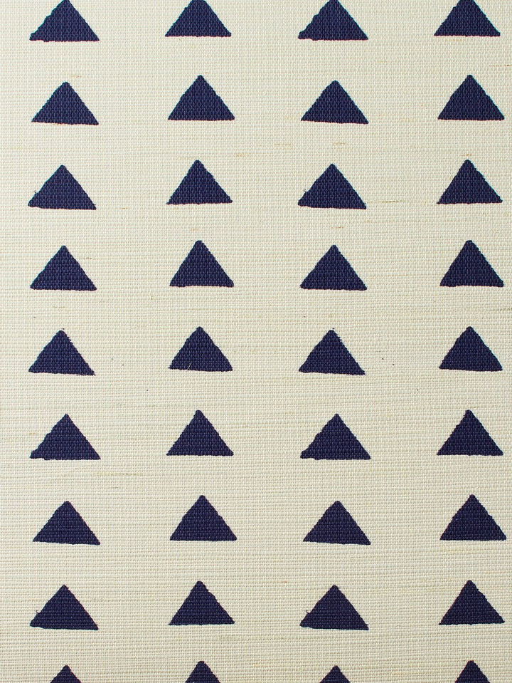 triangles navy grasscloth