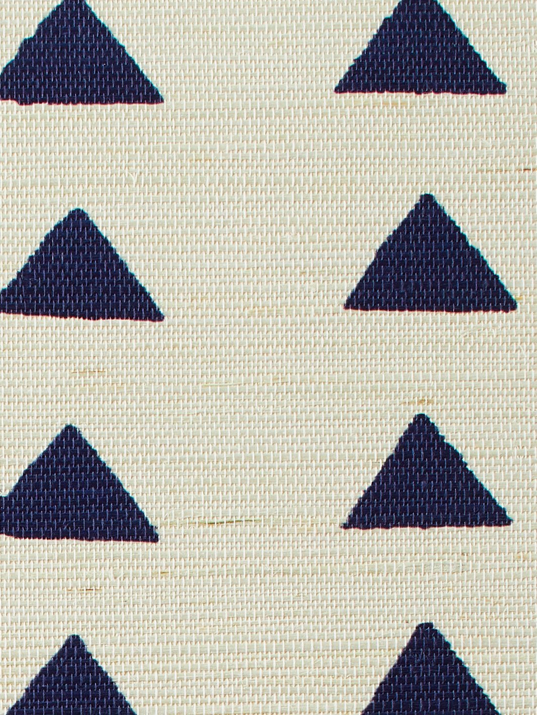'Triangles' Grasscloth By Nathan Turner - Navy