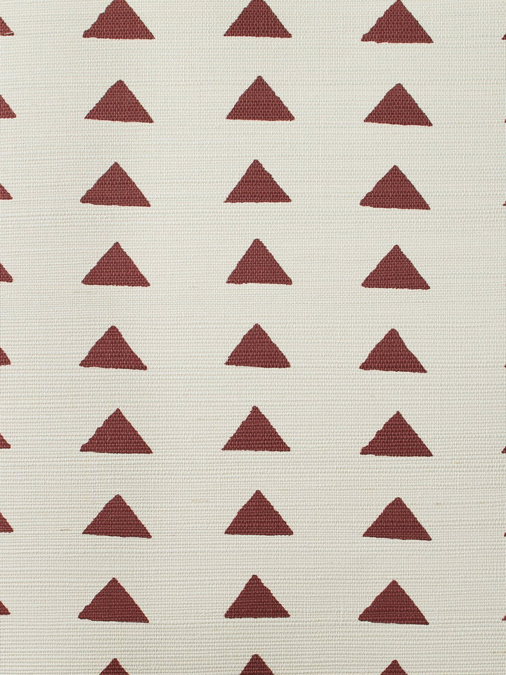 triangles rust grasscloth