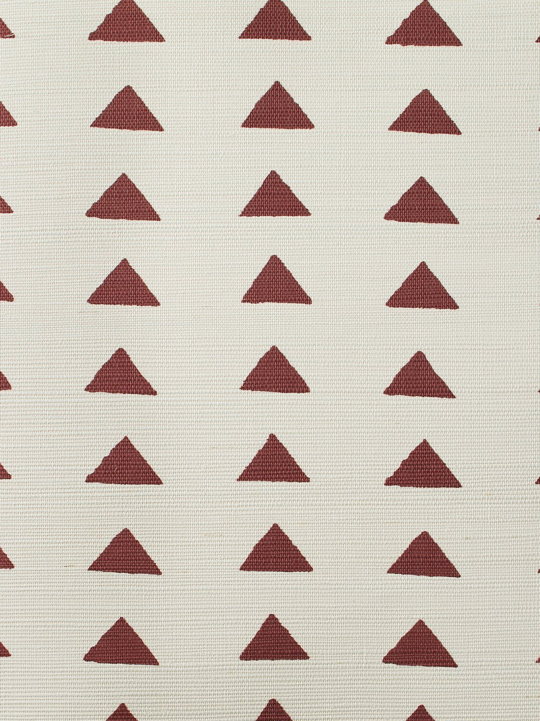 'Triangles' Grasscloth' Wallpaper by Nathan Turner - Rust