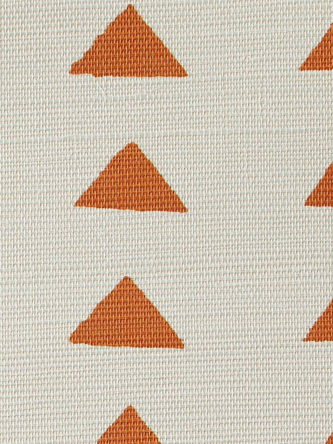 'Triangles' Grasscloth' Wallpaper by Nathan Turner - Terracotta