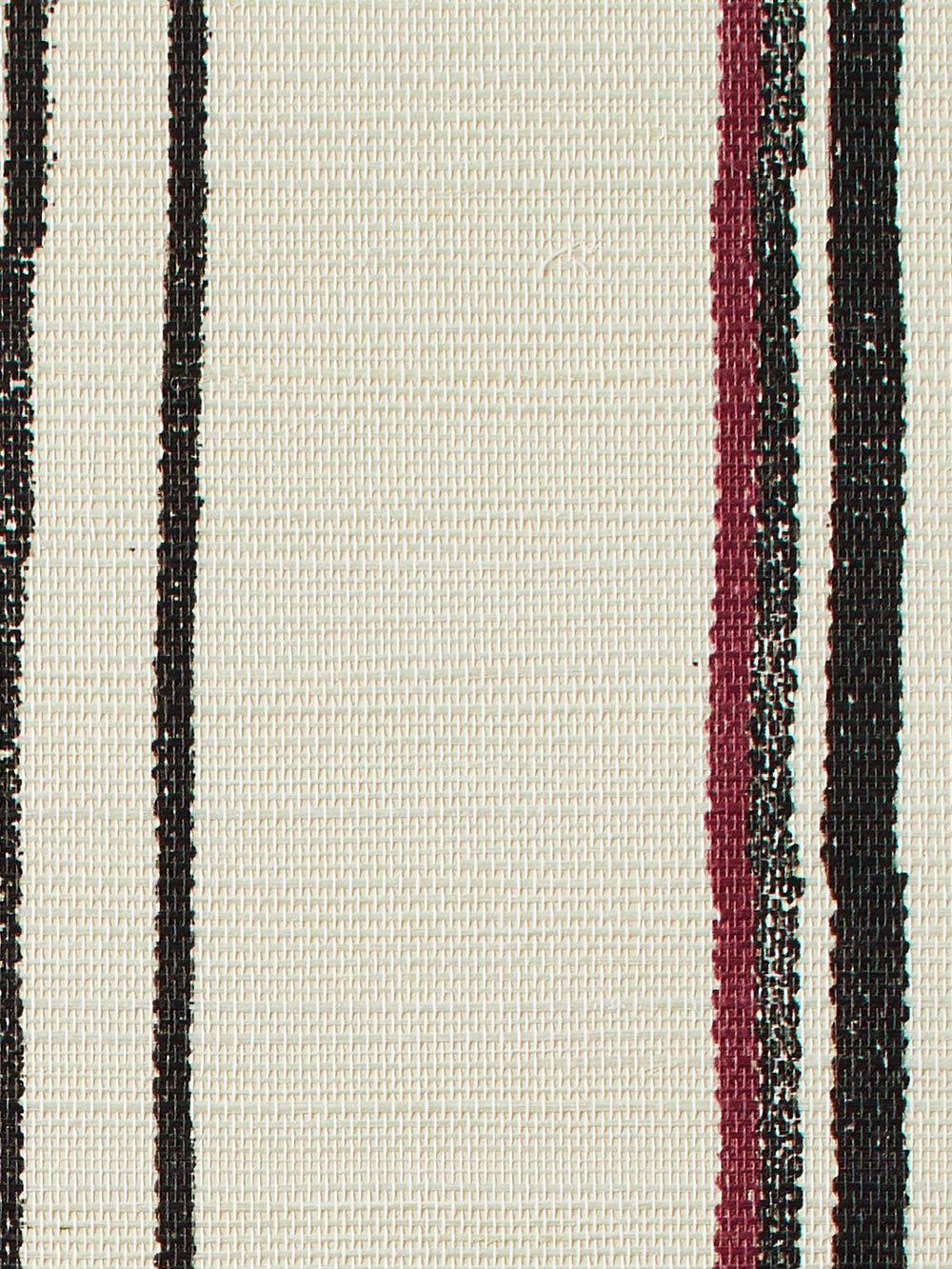two tone stripe black burgundy grasscloth