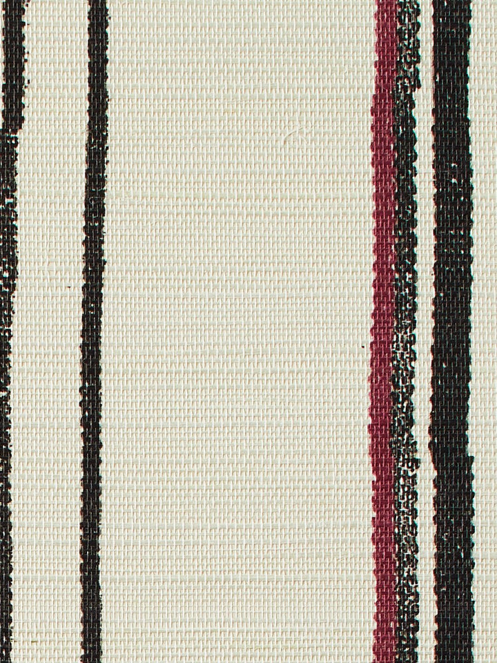 two tone stripe black burgundy grasscloth