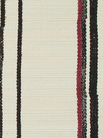 two tone stripe black burgundy grasscloth