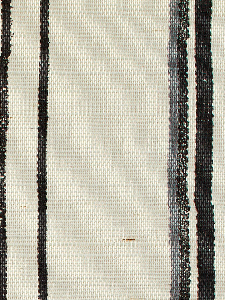 two tone stripe black gray grasscloth