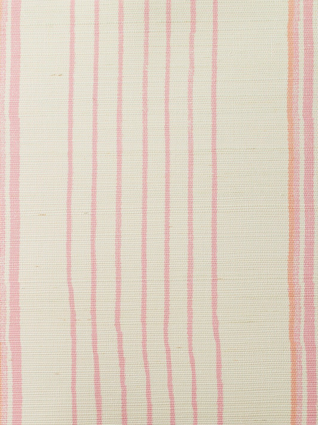 'Two Tone Stripe' Grasscloth' Wallpaper by Nathan Turner - Creamsicle
