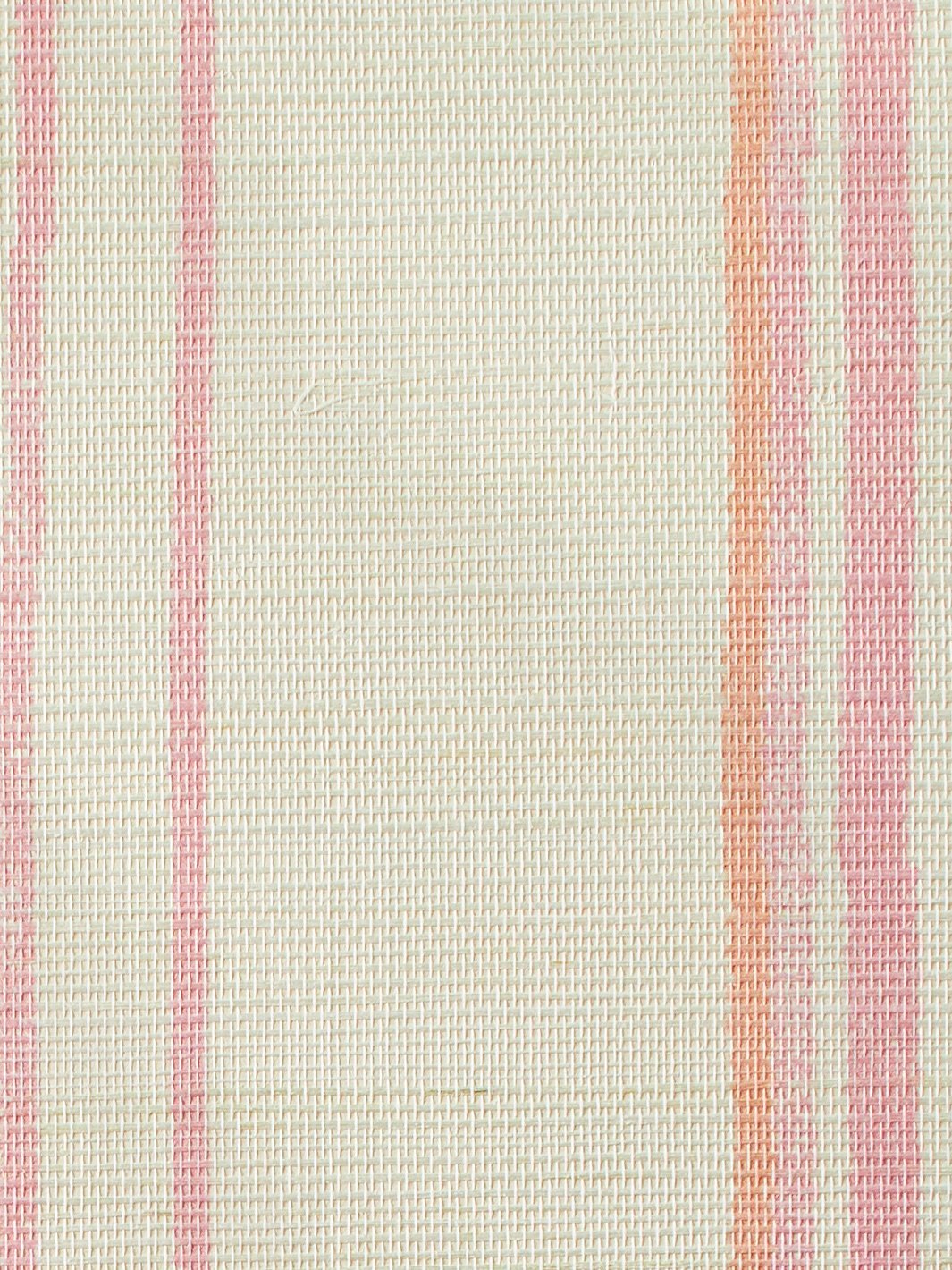 'Two Tone Stripe' Grasscloth' Wallpaper by Nathan Turner - Creamsicle